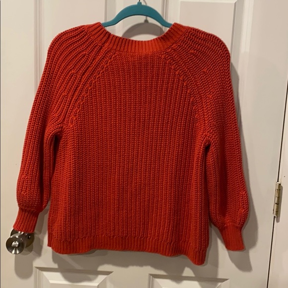 Aerie Coral Chunky Oversized Knit Crew EUC - Picture 8 of 14